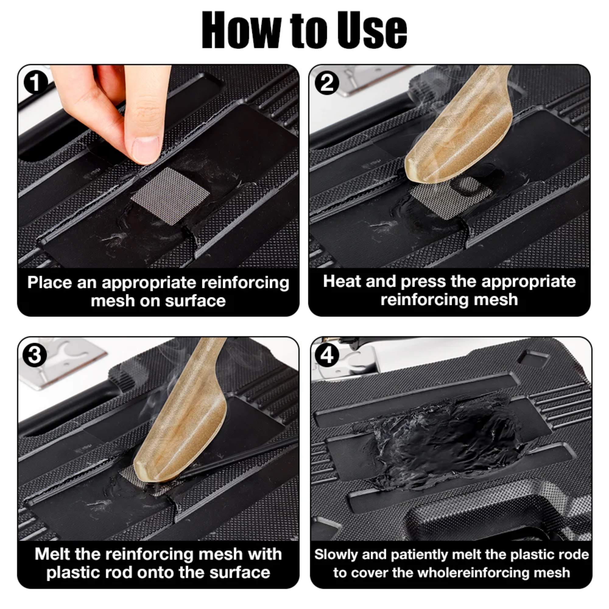 220V Electric Soldering Iron 20 Rods Plastic Welding Machine Smoothing Tool Plastic Crack Repair Spatula For Car Bumper Repair