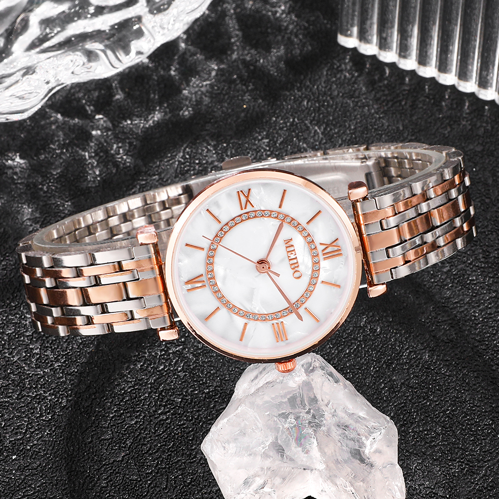 Reloj de pulsera de cristal de lujo para mujer