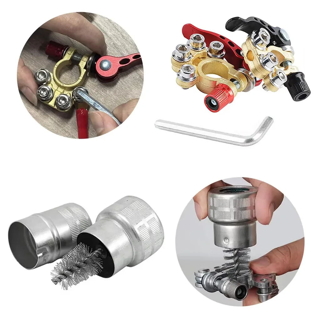 Multiport 1 Pair Quick Release Car Top Post Terminals Connectors Kit Auto Parts Tools for Boat Race 12V 24V UTV Tractor Truck