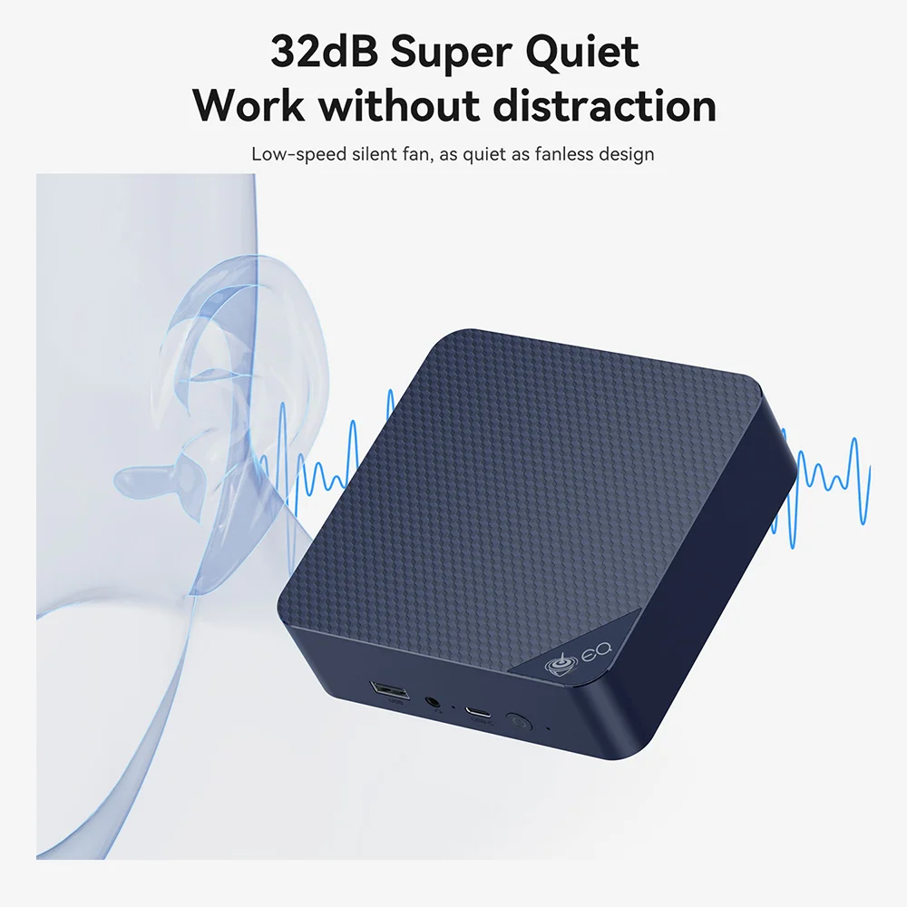 Новый мини-ПК Beelink EQ14 Intel Lake-N150 Max Turbo 3,6 ГГц 16 ГБ DDR4 3200 МГц 500 ГБ NVME SSD Настольный офисный компьютер Mini S12 N100