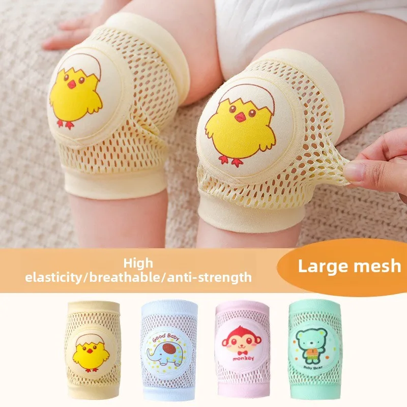 Joelheiras para bebês 1 par – Proteção fina para engatinhar no verão, equipamento anti-queda para aprender a andar para bebês e crianças pequenas