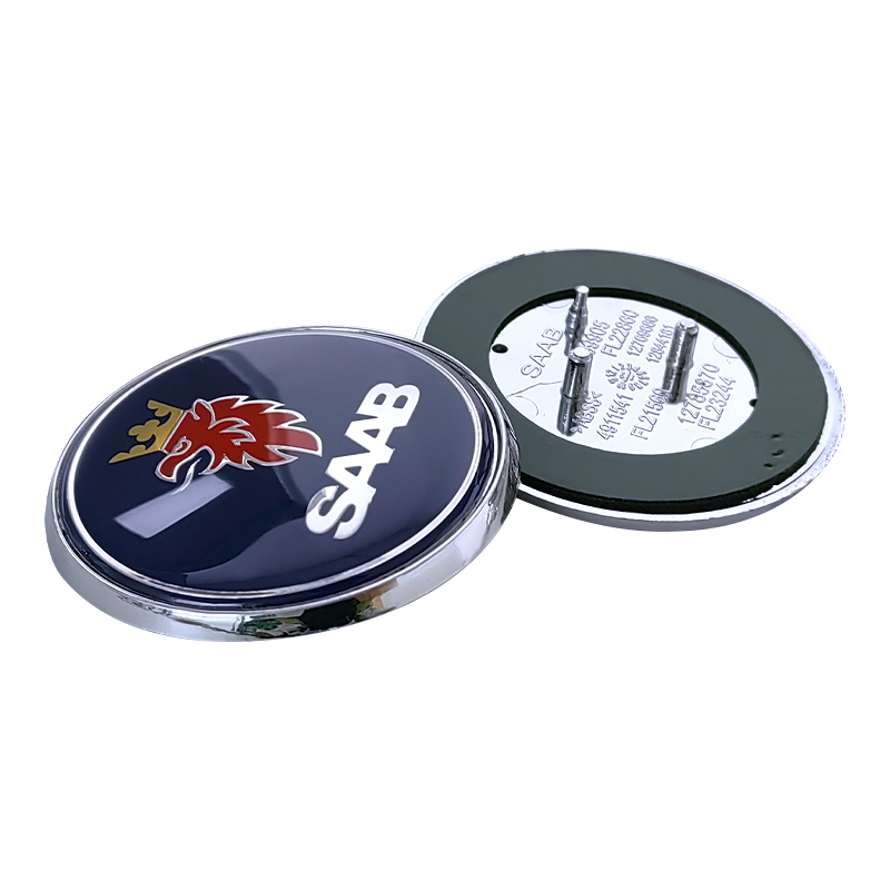 68mm 2 3 pinos saab capô dianteiro do carro logotipo traseiro tronco pára-choques emblema para saab 9 3 9 5 9-3 9-5 saab emblema adesivo acessórios