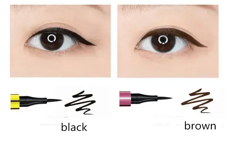 1 Máy Tính Màu Đen Nâu Bút Kẻ Mắt Không Thấm Nước Bút Chì Lâu Chất Lỏng Kẻ Viền Mắt Bút Bút Chì Tạo Dụng Cụ