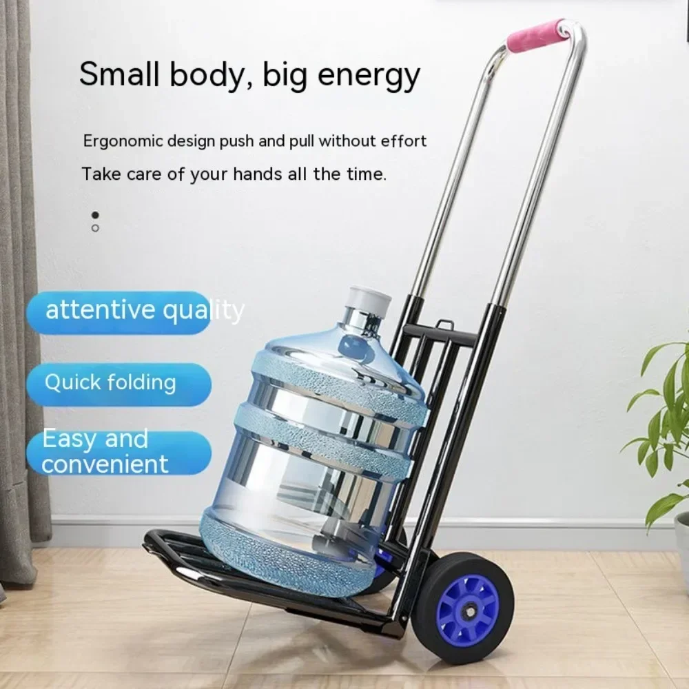 Carrello portabagagli multiuso con 3 corde elastiche Carrello pieghevole regolabile per generi alimentari da viaggio all'aperto
