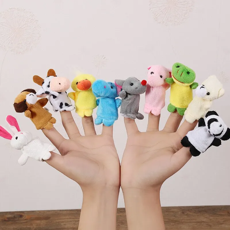 10 Stück Cartoon Handpuppe Fingerpuppe Baby Kinder Geschichte Früherziehung Beruhigende Puppe Plüschtier