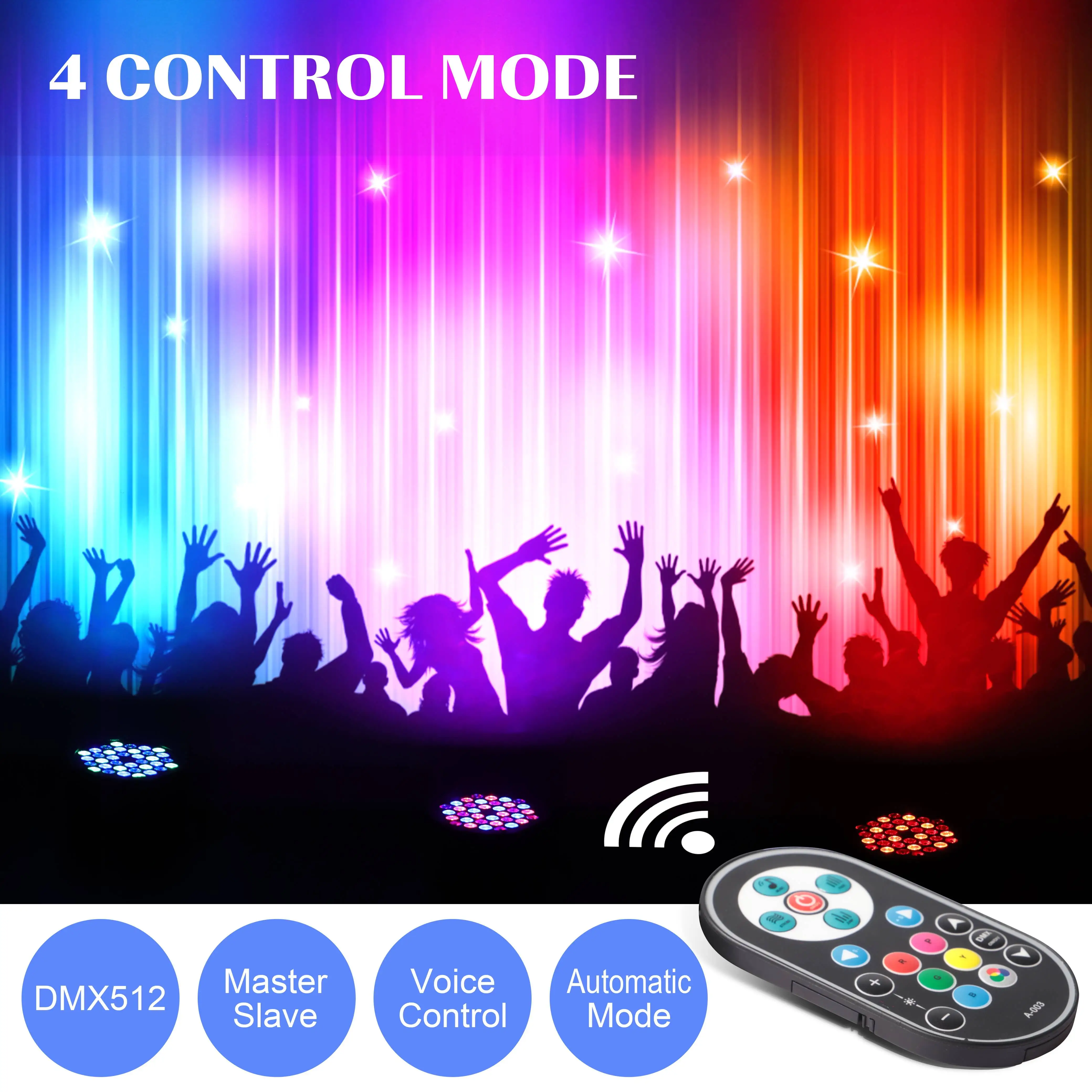 U'King 2 pièces lumière de fête Par lumière 36 LED RGB DMX effet de scène éclairage scène plat Par éclairage DJ lumières Disco lumières mariage