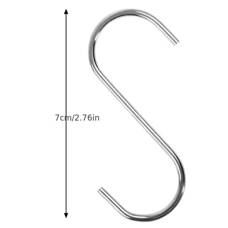 10 個ステンレス鋼 S 字フックキッチン浴室衣類フック多機能金属吊りフック