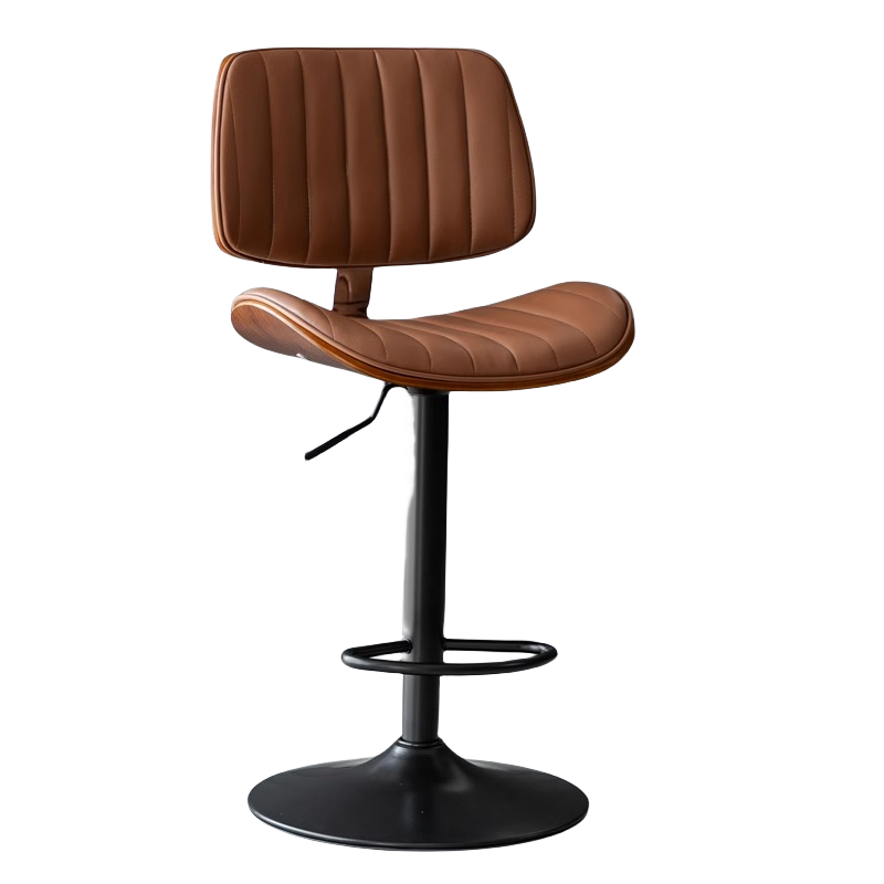 Light Luxury Solid Wood Bar Stool, Home Lift High Stool, Cashier Front Desk Chair, European Lift Rotating Bar Chair