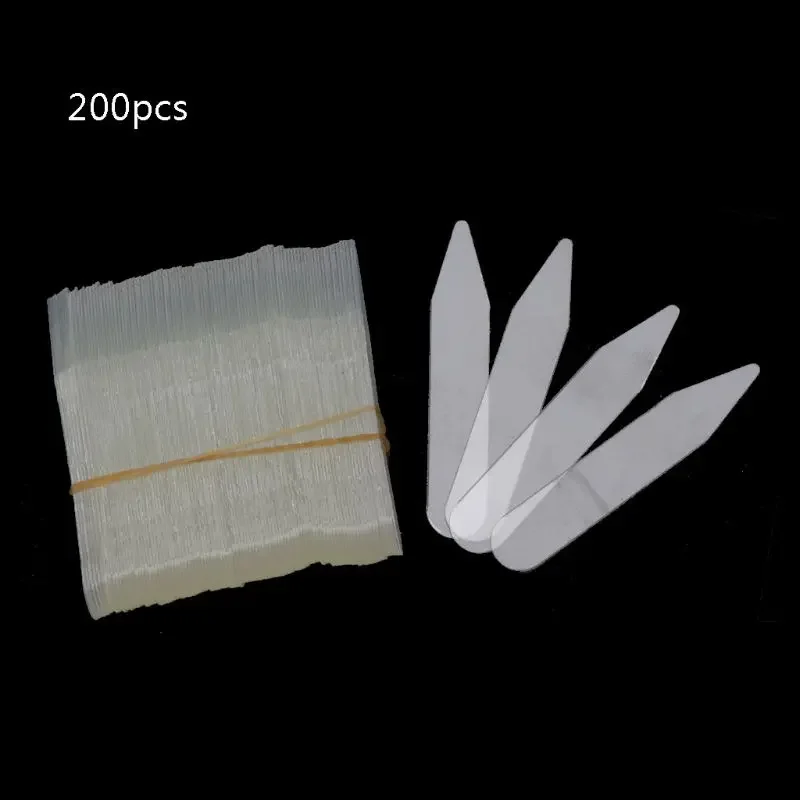 200 pièces raidisseurs de col en plastique reste os ensemble pour chemise habillée cadeaux pour hommes col en plastique transparent reste 55x10mm