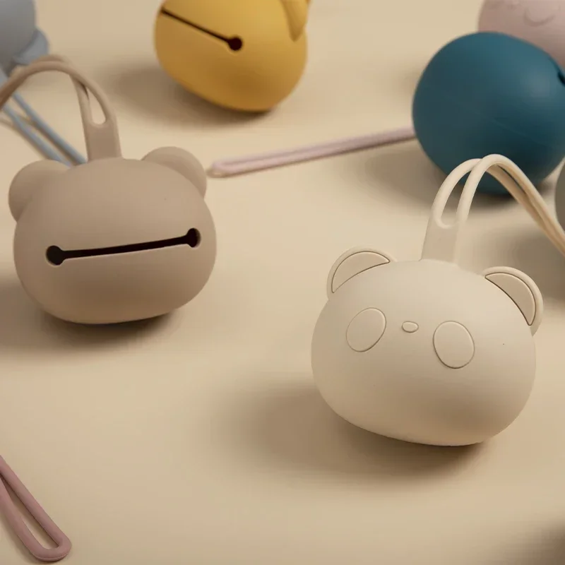 1 pz custodia per capezzoli in silicone per neonati porta ciuccio per bambini custodia per capezzoli a forma di orso accessori per scatole di immagazzinaggio sicura senza BPA