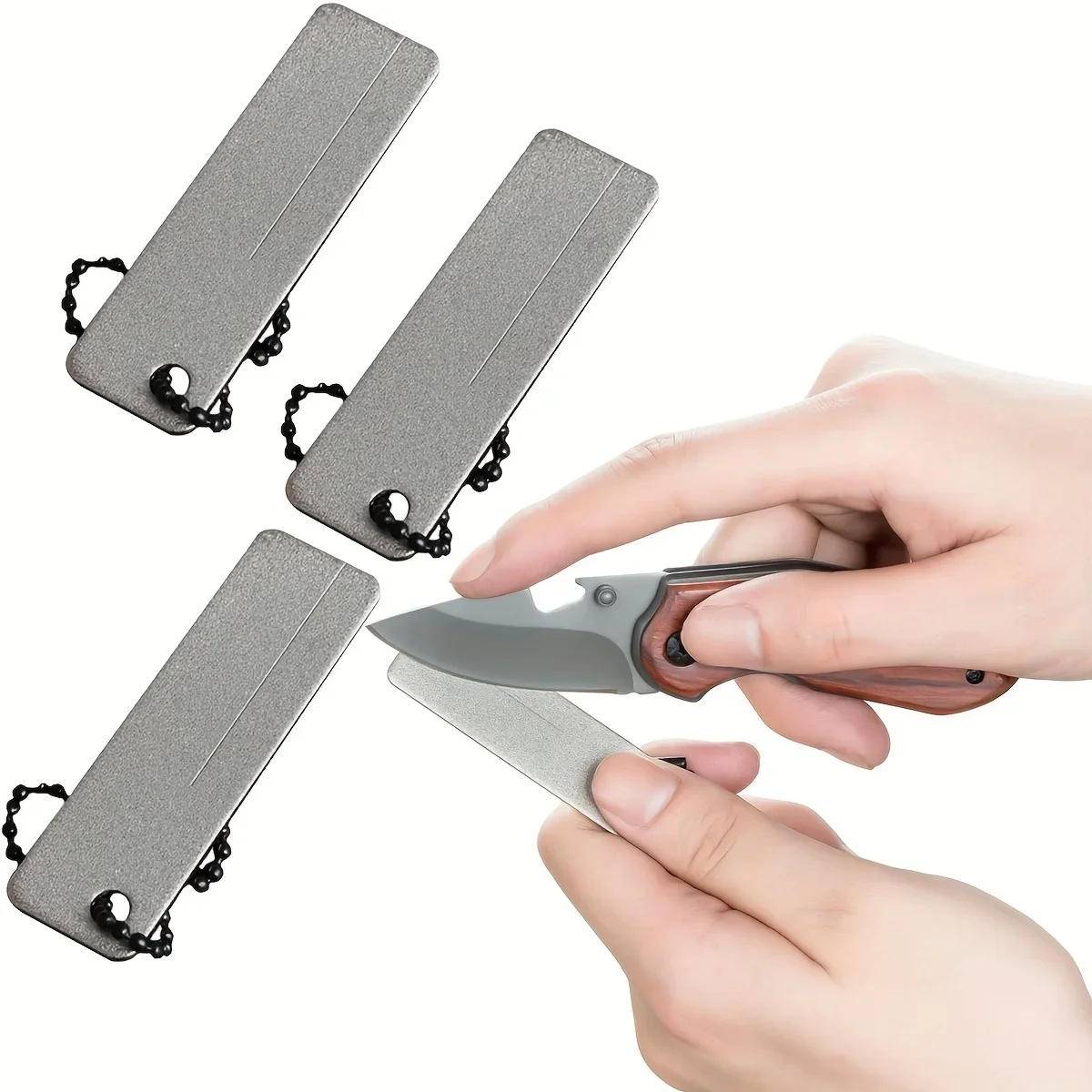 Messenslijper Diamond Pocket Tools Mini Sleutelhanger Outdoor Camping Puntenslijper Outdoor Camping Tool Emery Nagelvijl