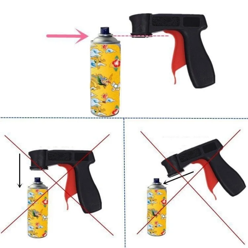 1 STKS Polijsten Verfspuitpistool Adapter Instant Aerosol Trigger Handvat Plastic Universele Herbruikbare Auto's Onderhoud Zorg Tool
