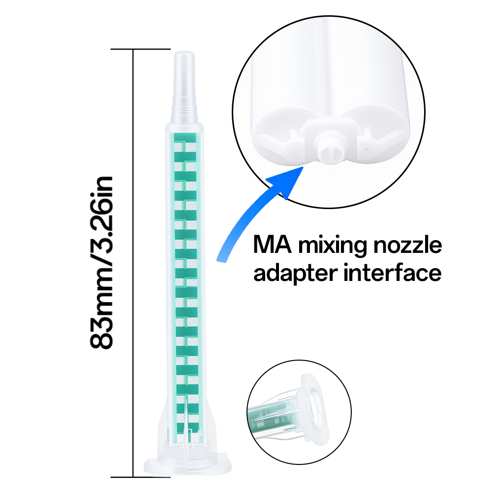10/20/50/шт. насадка для смешивания эпоксидной смолы, статический смеситель, трубка для смешивания клея, шприц для AB, клеевой пистолет, двухкомпонентный миксер для жидкости