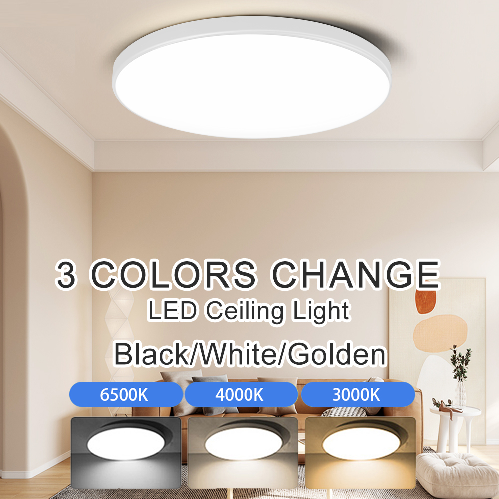 220 V Led Plafondverlichting 3 Kleuren Veranderen Slaapkamer Lamp Paneel Led Binnenverlichting Voor Thuis Badkamer Stofdicht Led plafondlamp