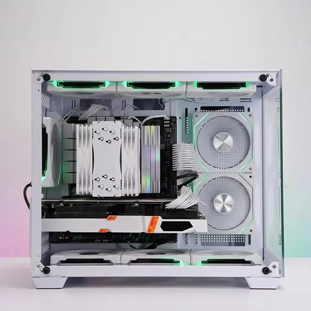ICE Whale Prism 4RS ARGB PC พัดลม 120 มม.การออกแบบกระจก Infinity เมนบอร์ดแสง SYNC 4PIN PWM CPU Cooler พัดลม ventilador