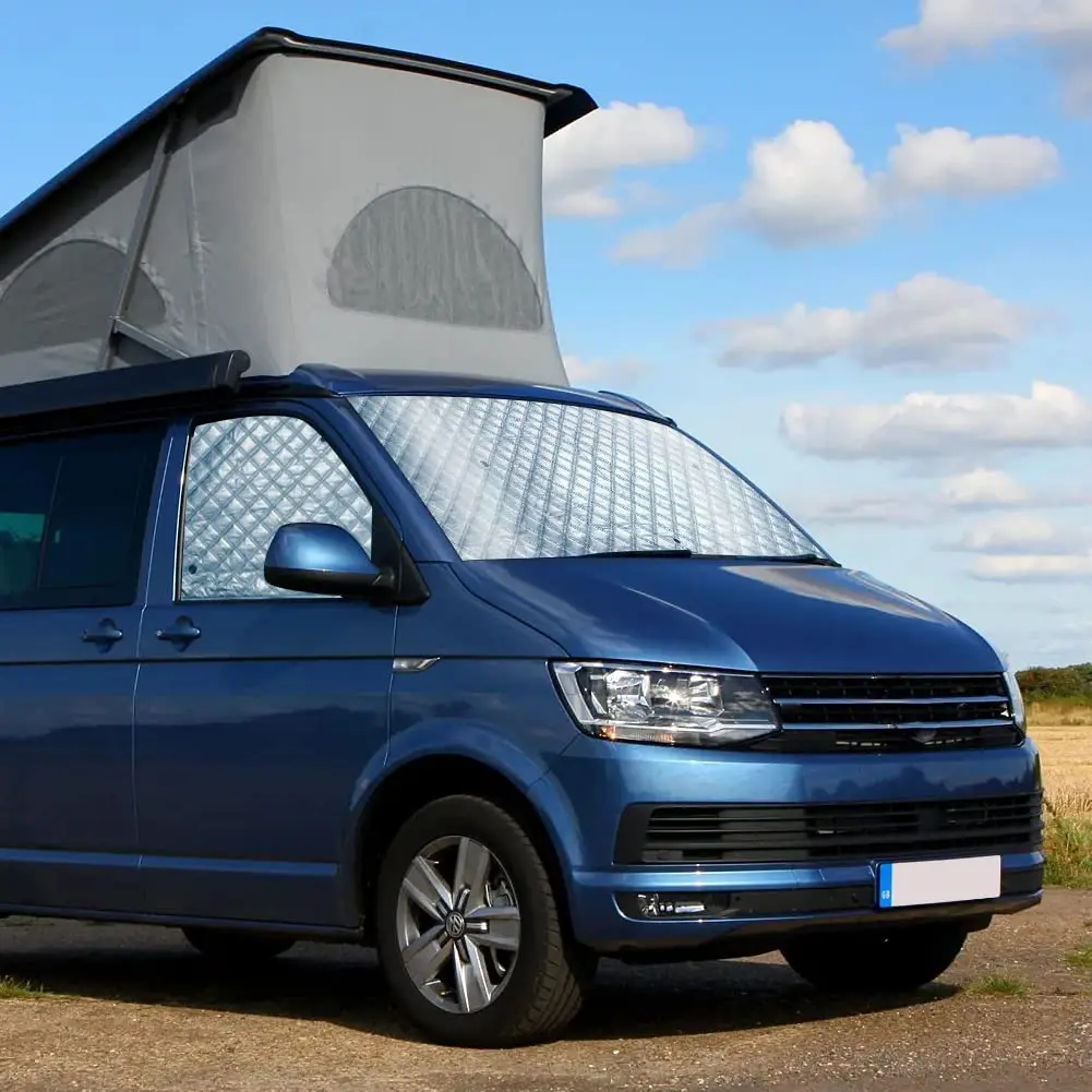 Conjunto de cobertura térmica interna para janela cega, para vw t5 t6, conjunto de proteção de para-brisas, acessórios externos, pára-sol