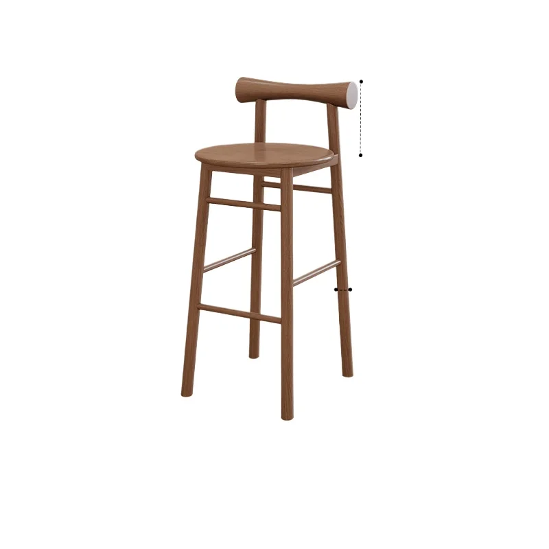 High-Endไม้เก้าอี้บาร์Home Kitchen Islandเก้าอี้รับประทานอาหารไนท์คลับร้านกาแฟCommercialเฟอร์นิเจอร์Cushionedสูงสตูล