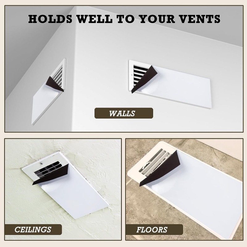 Capas de ventilação magnéticas fortes para registros de ar padrão de piso doméstico 5,5 × 12 polegadas 1 peça capa de ventilação folha magnética flexível