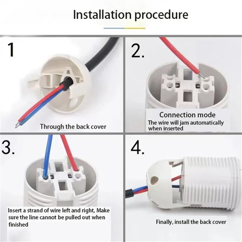 Lighting Accessories E14 E27 Bulb holder Holder Accessori Lamp Socket Luminaire Flexible Lamp Base Fitting