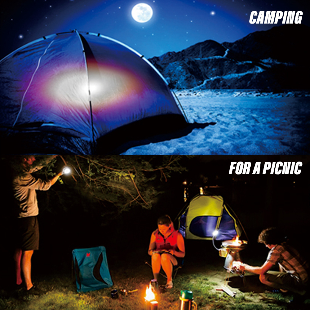 Portable Magnetic Auto Repair Work Light USB Rechargeable LED Flashlight With Magnet Hook For Car Repair Fishing Emergencies