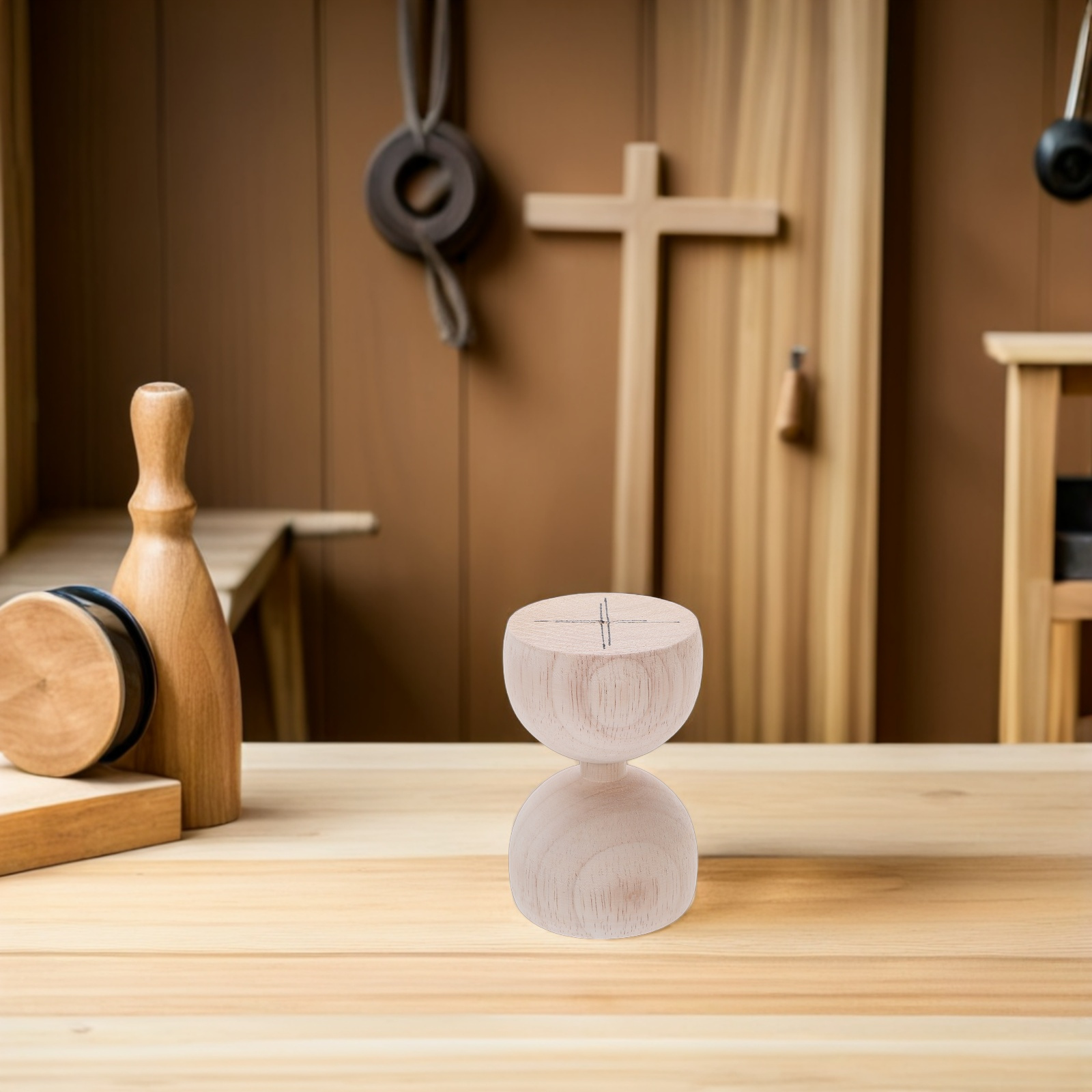 2 pçs estilo europeu escada de madeira finials ampulheta design redondo pós tampas decorativas cerca post toppers casa corrimão capa