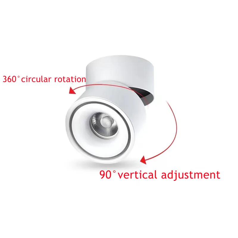 Bề Mặt Gắn Xoay Chống Lóa Mờ Đèn LED Âm Trần Downlight 24W/20W/15W/10W COB đèn Ốp Trần Đèn AC90-260V Chiếu Sáng Trong Nhà