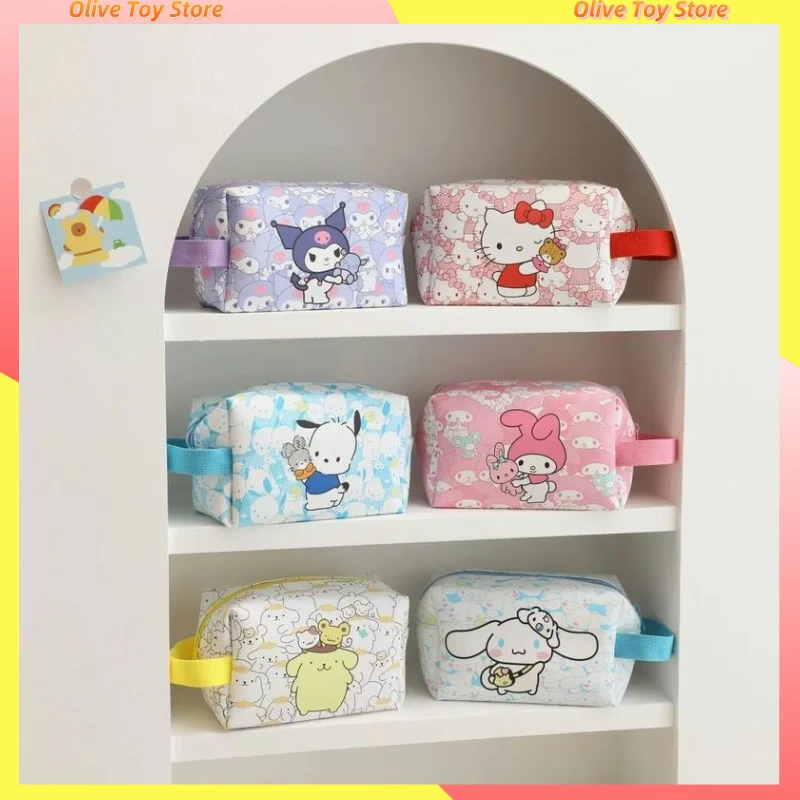 Süße Kuromi Cinnamoroll Kosmetik-Aufbewahrungstasche, große Kapazität, Reise-WC-Organizer, Taschen, Kawaii-Mädchen, Weihnachts- und Geburtstagsgeschenke