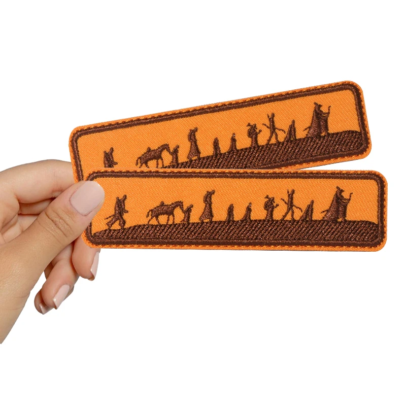 1PC Migrate Reise Gestickter Patch Haken Und Schleife Ramadan Abzeichen DIY Geschenk Für Kleidung Kappe Tasche Jacke Trucker hut Dekoration