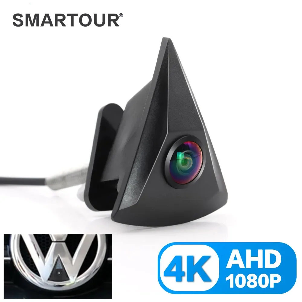 Cámara de visión frontal AHD 1080P para VW GOLF MK5 MK6 MK7 Passat B7 B6 B8 Polo Jetta Touareg Tiguan LAVIDA EOS GTI Transporter ojo de pez