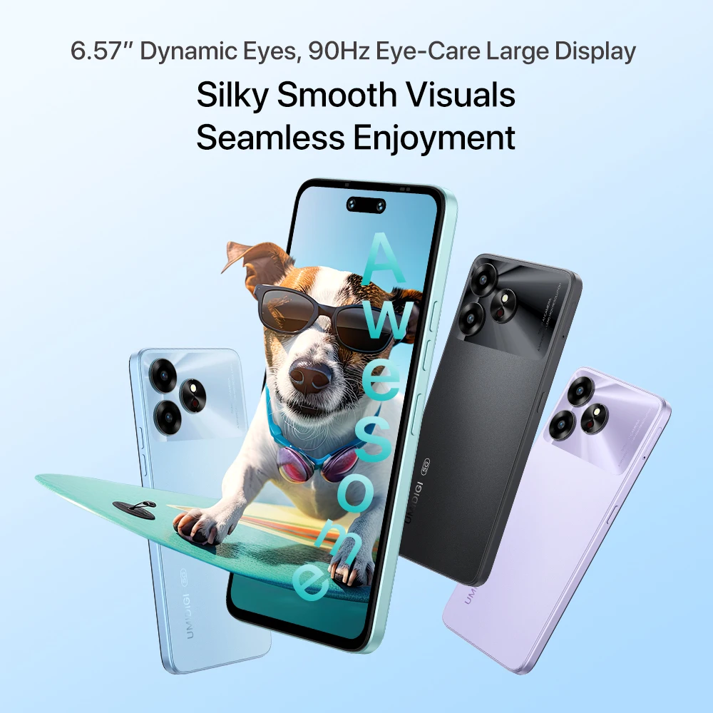 [NUEVO 5G] UMIDIGI G6 5G Smartphone 5G Android 13 Dimensity 6100+ 6+6GB 128GB 6.57” 90Hz 50MP Cámara dual ultraclara para el cuidado de los ojos NFC