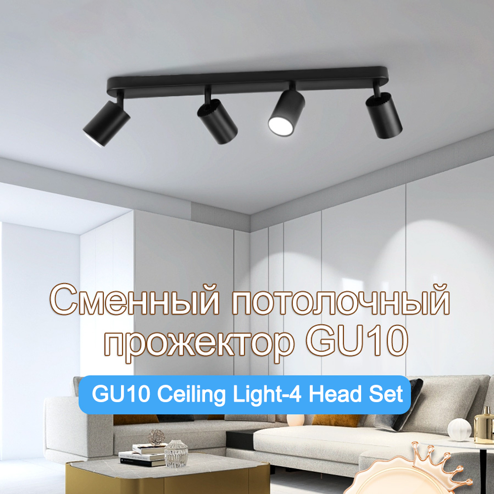 Led Decke Schiene Licht Austauschbare GU10 Lichter Birne Wand Hängen Lampe für Wohnzimmer Kronleuchter Led Decke Licht Spot