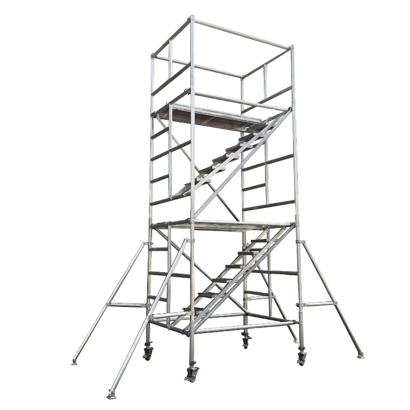 FOB Quick-install mobile aluminum alloy scaffolding construction site decoration movable platform ladder