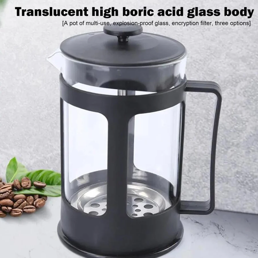 Macchina per tè e caffè in acciaio inossidabile con filtro resistente al calore antiruggine multifunzionale con manico per preparare il caffè
