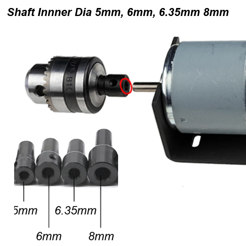 Mini Electric Drill Chuck Threaded  Clamp 0.6mm-6mm B10 Mount Taper Connector Rod Motor Shaft with Adapter Key Wrench Power Tool