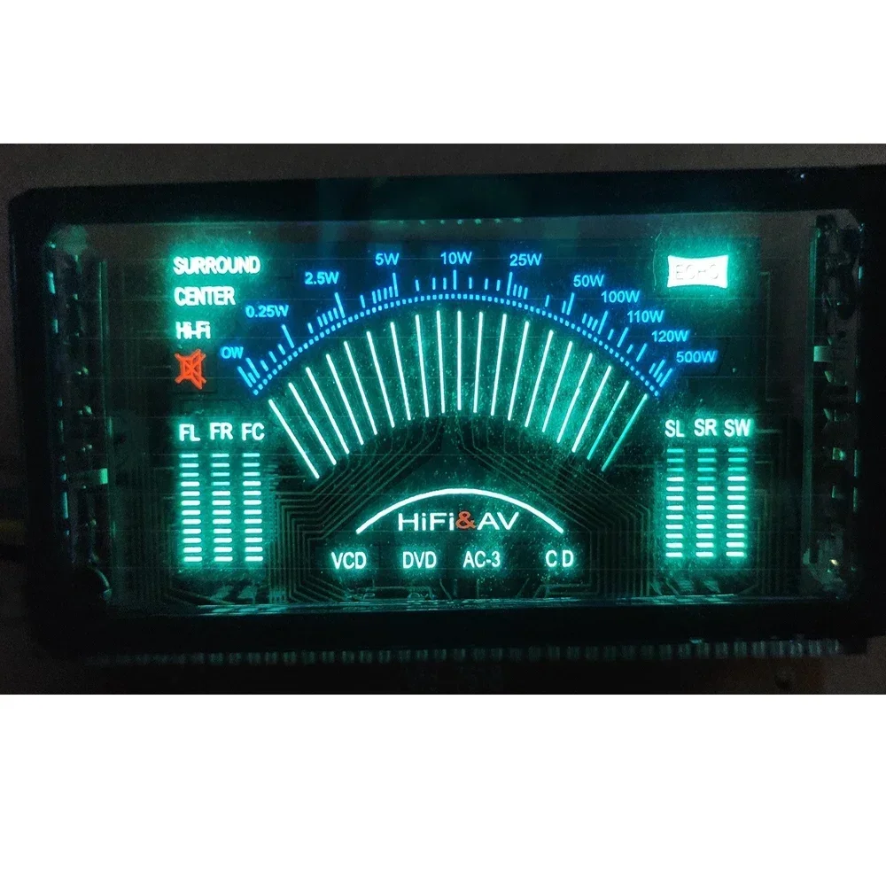 Display fluorescente VFD multimediale con frequenza audio musicale 2024 per altoparlanti e amplificatori, scheda driver e schermo fluorescente