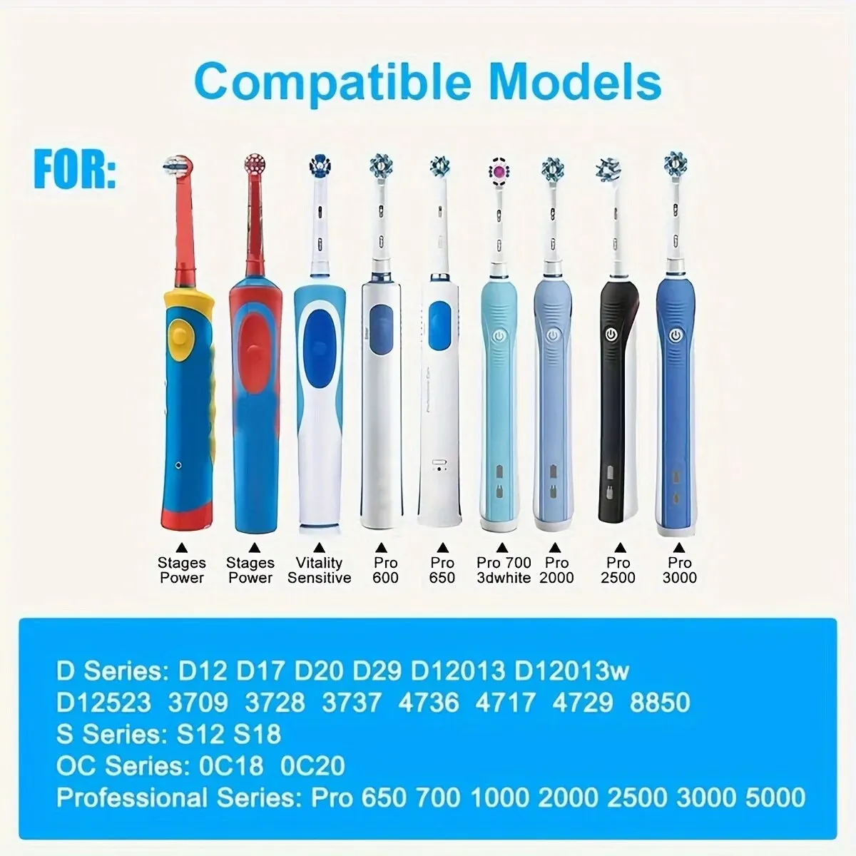 1pc 電動歯ブラシ交換用充電器ブラウン オーラル B ポータブル旅行用、より安全なほとんどのオーラル B 歯ブラシと互換性あり