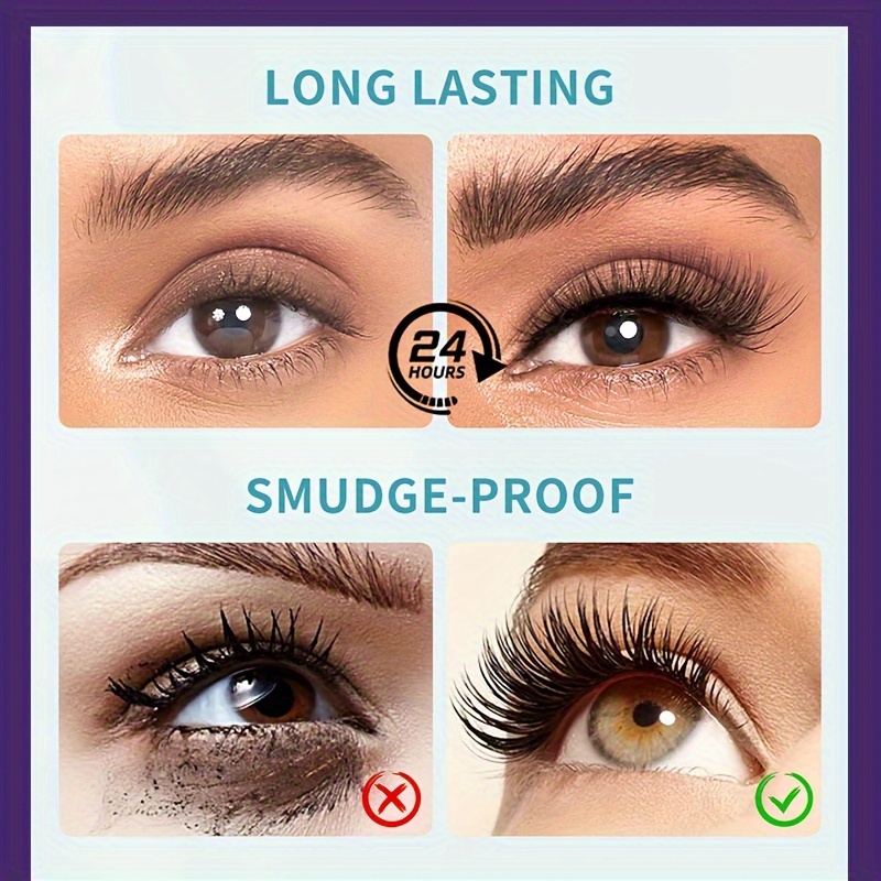 Rímel de volume extremo 5D, à prova d'água e de longa duração, espessamento natural e ondulação de extensão de cílios