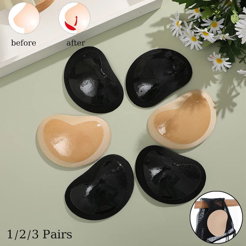 1 paio di inserti per reggiseno in silicone cuscinetti per il seno appiccicosi push-up coppa per reggiseno da donna più spessa copertura per capezzoli patch inserti bikini per costume da bagno