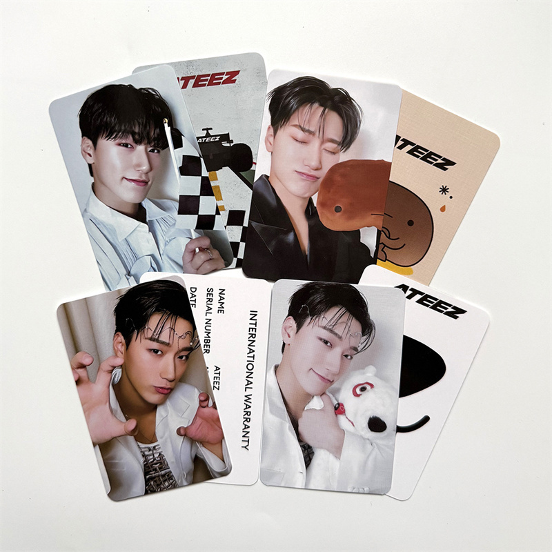 4pcs/set ATEEZ Album LOMO Card GOLDEN HOUR : Part.2 Postcard Photo Card HONG JOONG MINGI Seonghwa YUN HO Collectible Gifts