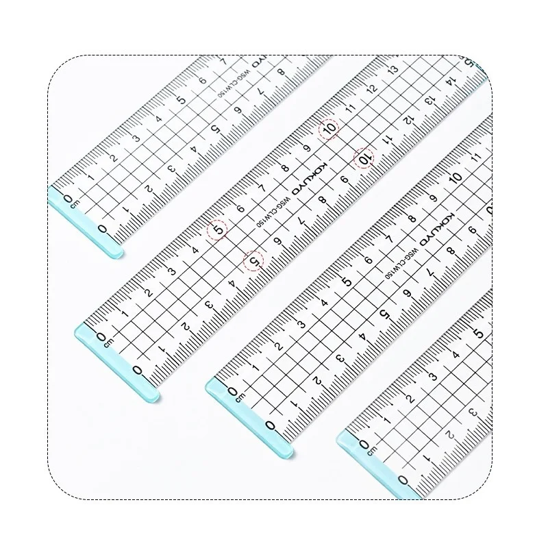 Kokuyo Campus Easy 15cm righello bilancia a doppio lato acrilico trasparente dritto regola materiale scolastico per ufficio A7272