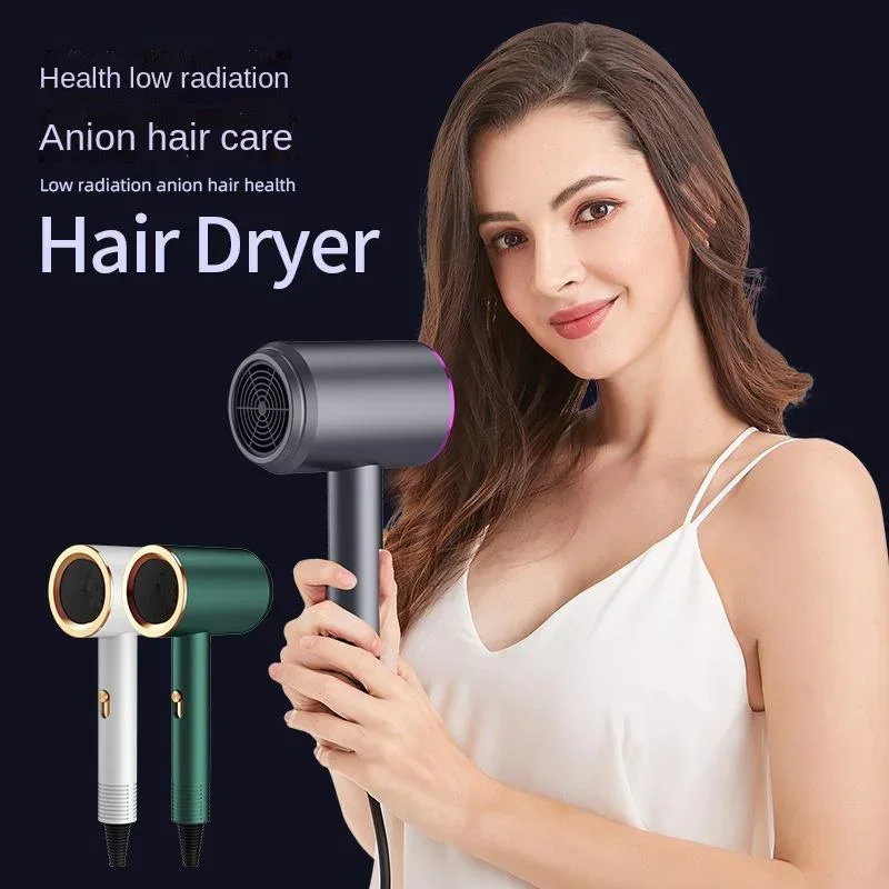 Secador de pelo para mujer, cepillo eléctrico de secado rápido y bajo ruido, secador profesional para el cuidado del cabello con colágeno de iones negativos y luz azul