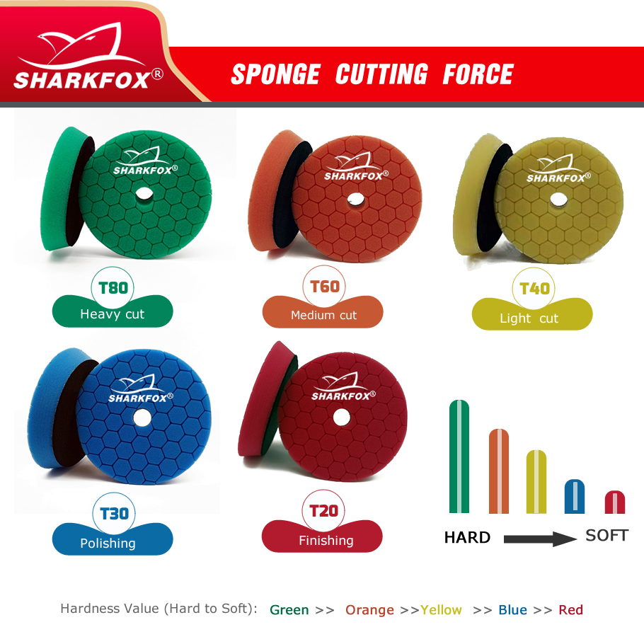 Miếng Đánh Bóng 3/5/6 Inch Đức Xốp Đệm Xốp Lót Xe Ô Tô Tự Động Buffing Pad Bộ Cho DA/RO máy Đánh Bóng Đệm Dụng Cụ Phụ Kiện
