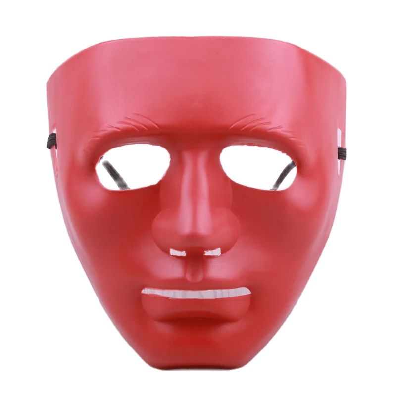 Unisex Halloween maska na ludzką twarz rycerz taniec duchów biała maska hip-hopowa duch krok taniec Masquerade na imprezę Cosplay maski