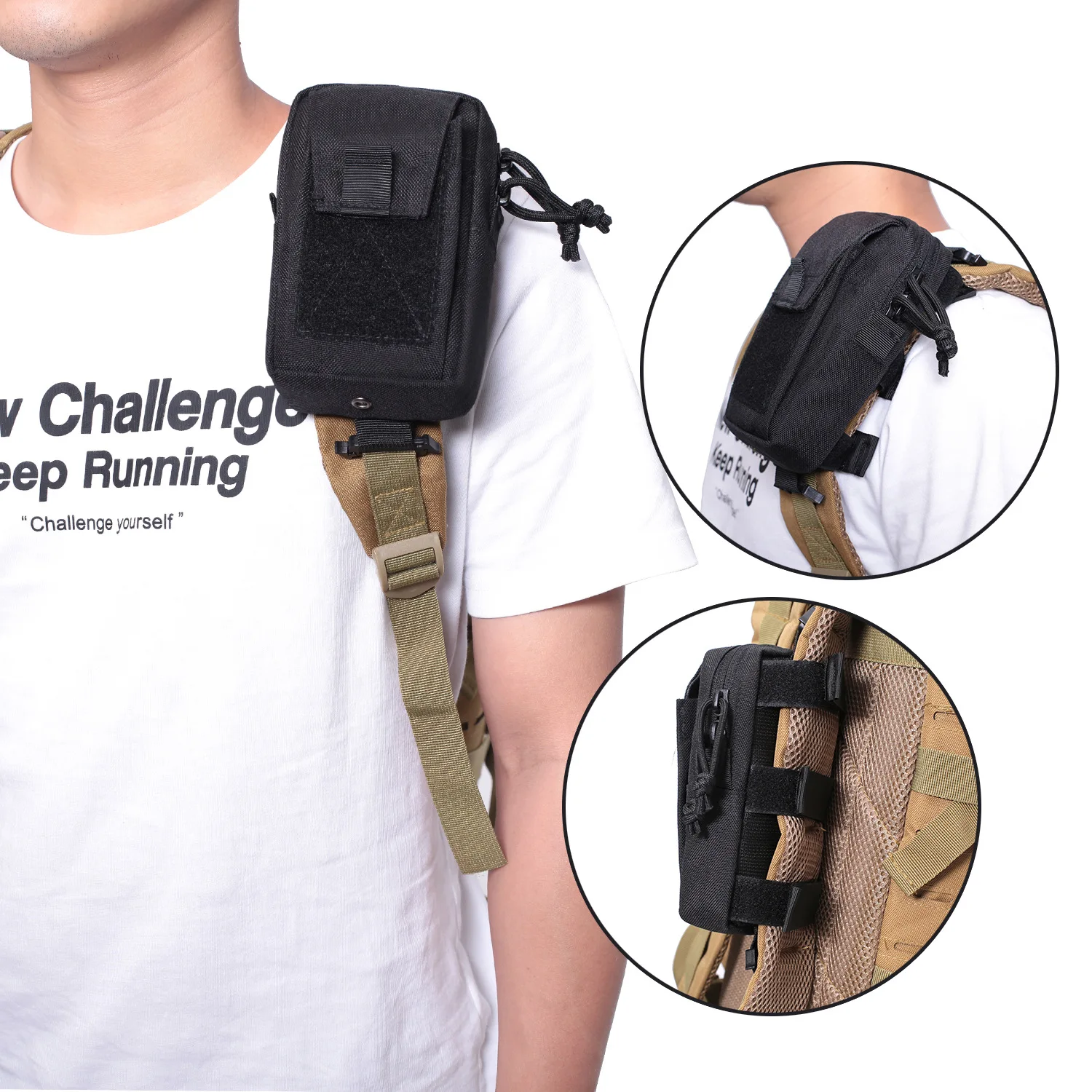 Molle 戦術的なウエストバッグ屋外緊急 edc ポーチ電話パックスポーツクライミングランニングアクセサリーツール狩猟バッグ