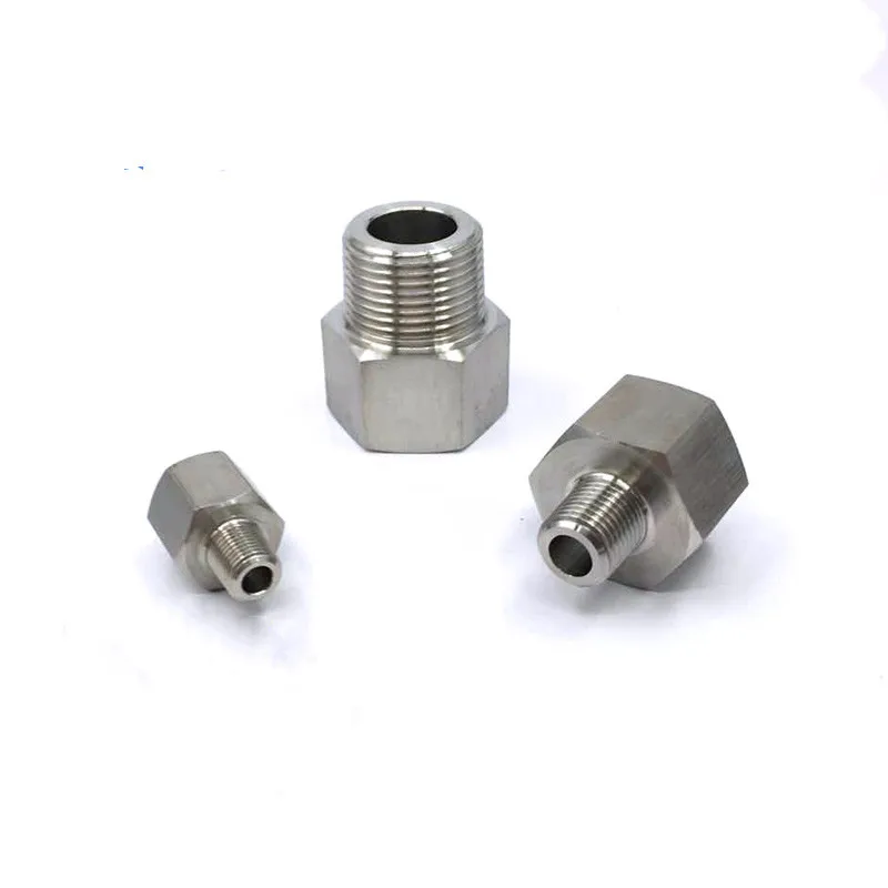 304 aço inoxidável Encaixe de tubulação, conector resistente à alta pressão, BSP fêmea para rosca macho, 1/8 ", 1/4", 3/8 ", 1/2", 3/4"