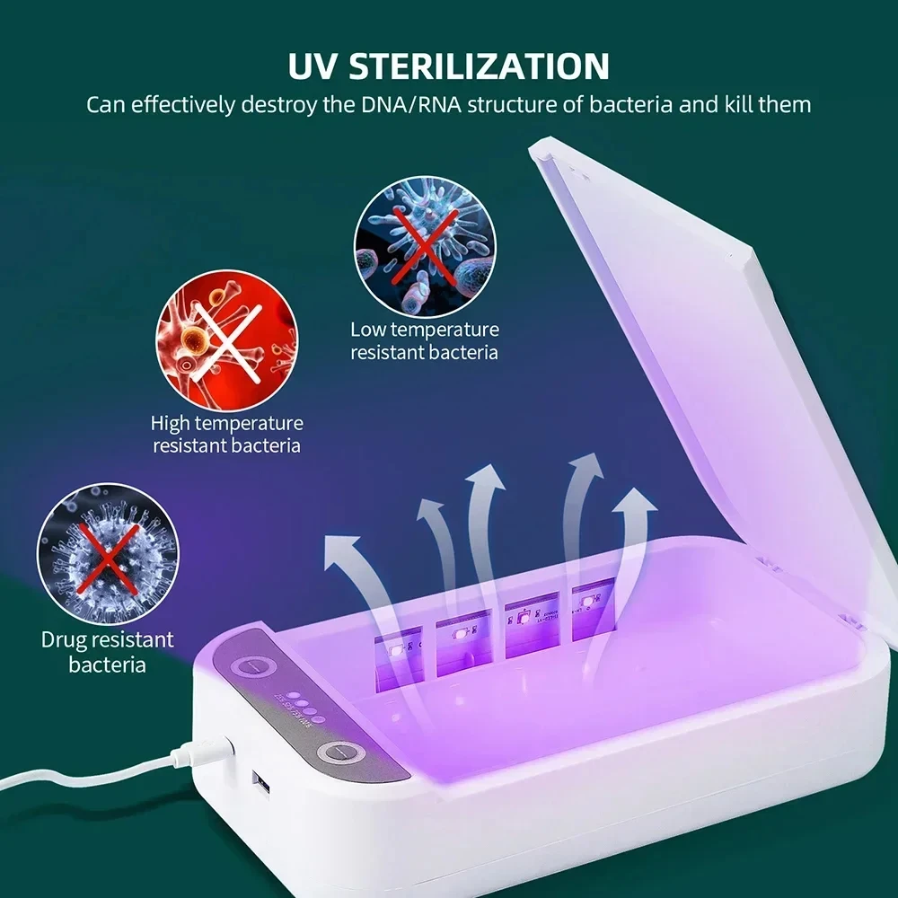 Instrumento de desinfección multifuncional UV, pluma de tatuaje limpia, herramientas de extensión de pestañas, caja de esterilización de ozono con aromaterapia