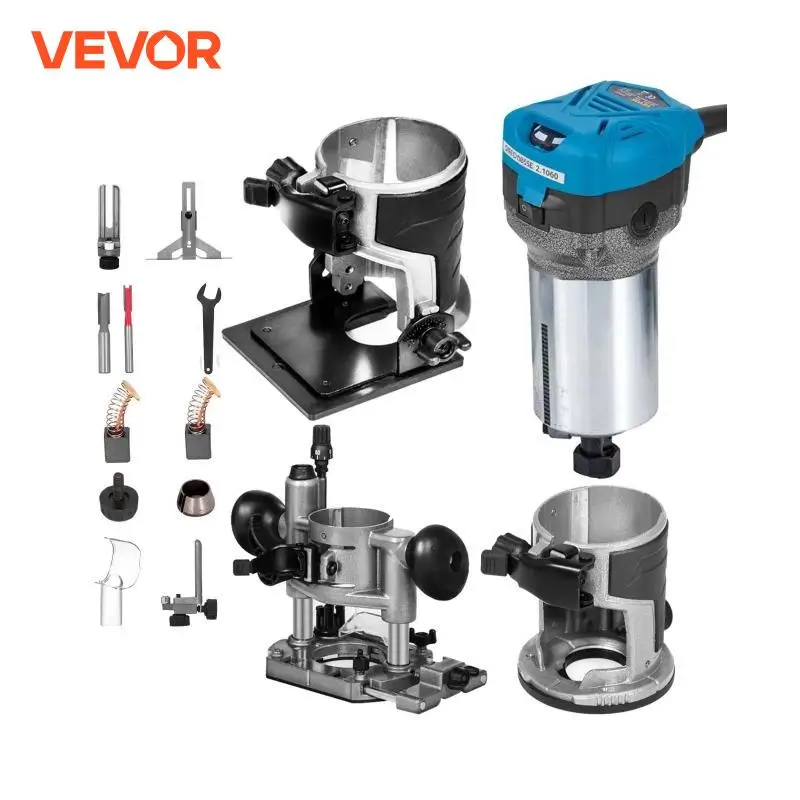 VEVOR Routeur de lamineur 220v Routeur de Bois Défonceuse électrique à Bois pour la transformation du bois/la fabrication de meubles d'autres industries