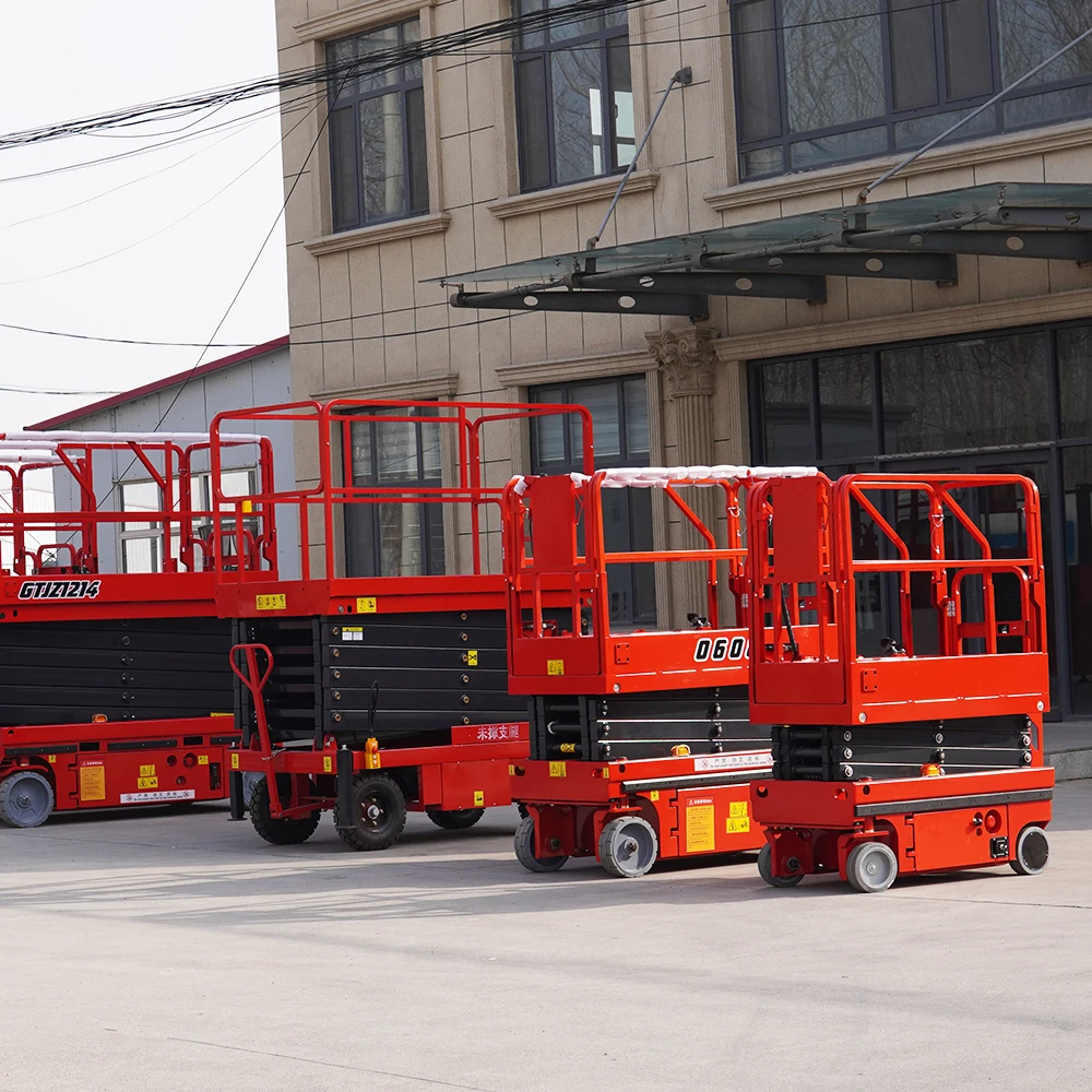 6m-14m Automatic Skylift Mobile Lifter Scaffolding Hydraulic Scissor Lift Tables Platform For Aerial Work