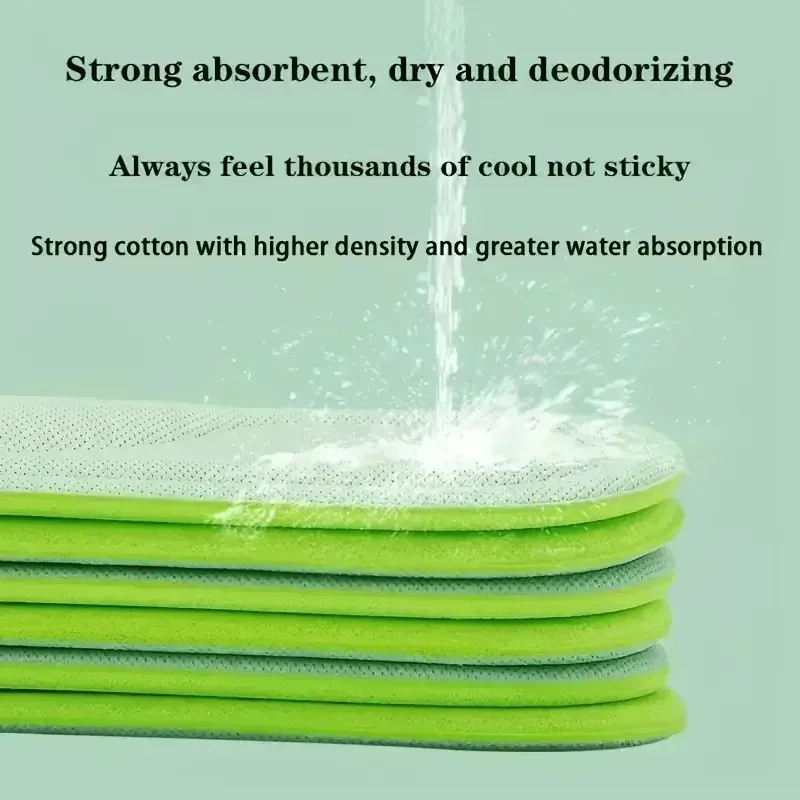 20PCS Soft Memory Foam Orthopedic Insoles Deodorizing Insole Shoes Sports Absorbs Sweat Breathable Antibacterial Shoe Accessory