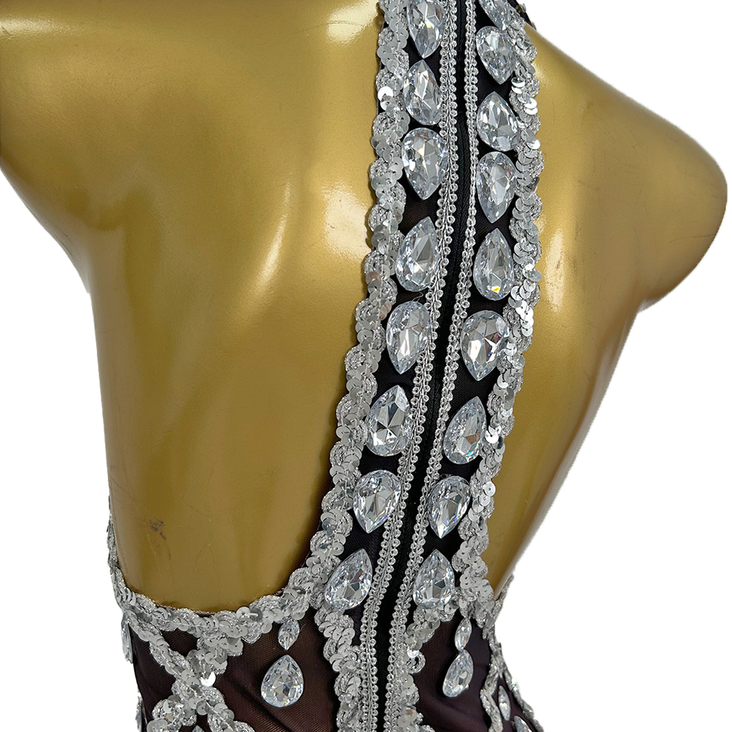 女性のためのスパンコールとラインストーンの長いグラデーションドレス,誕生日の夜のウエディングドレス,ステージウェア,パフォーマンスコスチューム,セクシーなファッション,shaokaojia